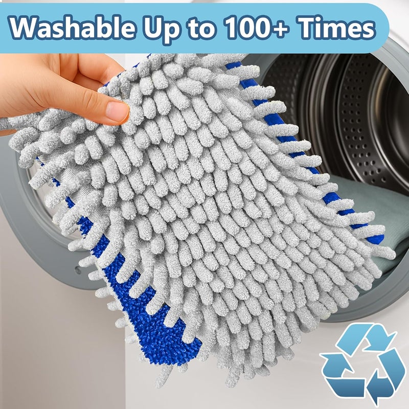 PAPCLEAN Double-Sided Mop Pads for O-Cedar ProMist MAX Spray Mop - Reusable Microfiber for Kitchen Bathroom Tile Cleaning - Washable Absorbent Chenille for Hardwood Laminate Floor Cleaning - Image 2